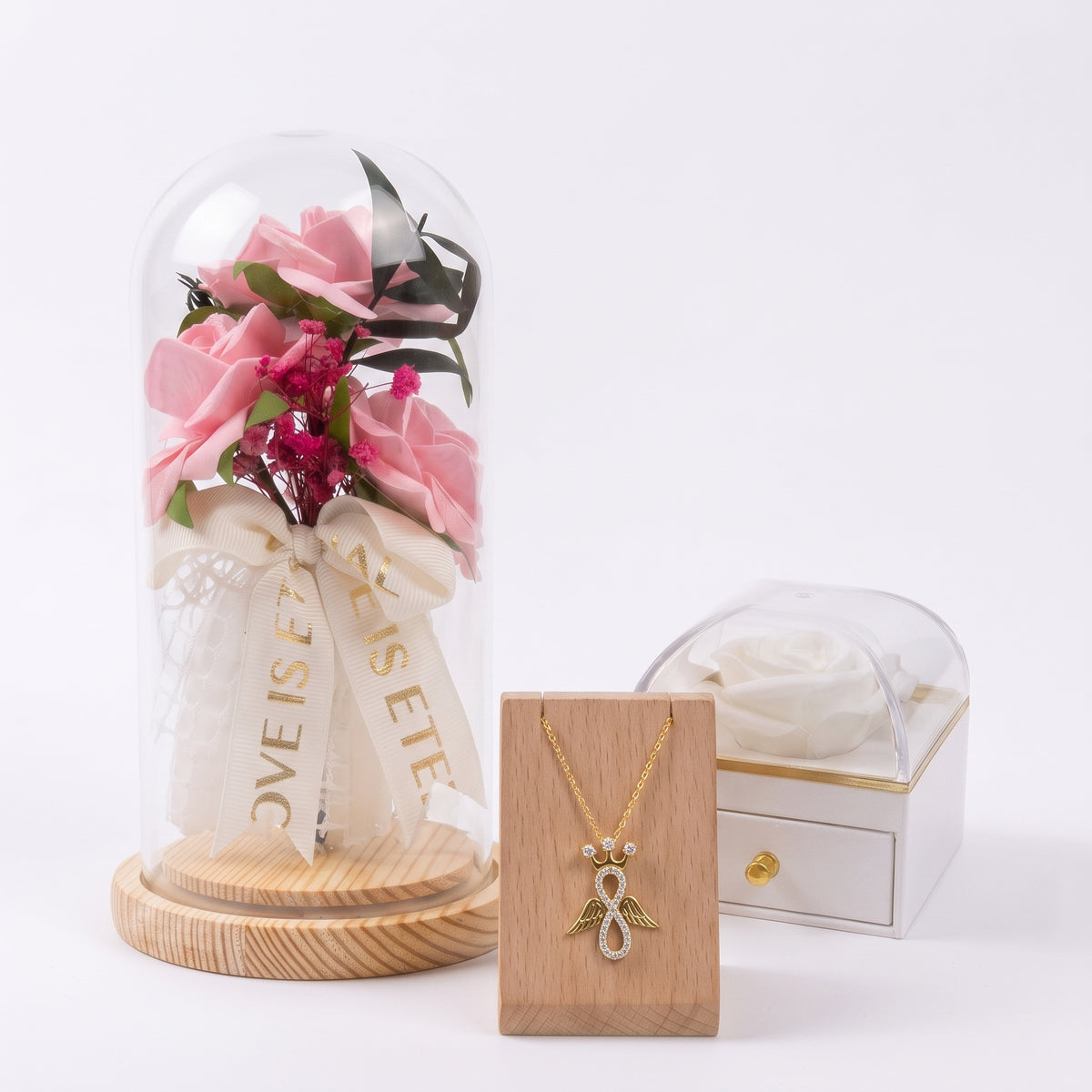 Pack Love Éternelle – Rose & Collier