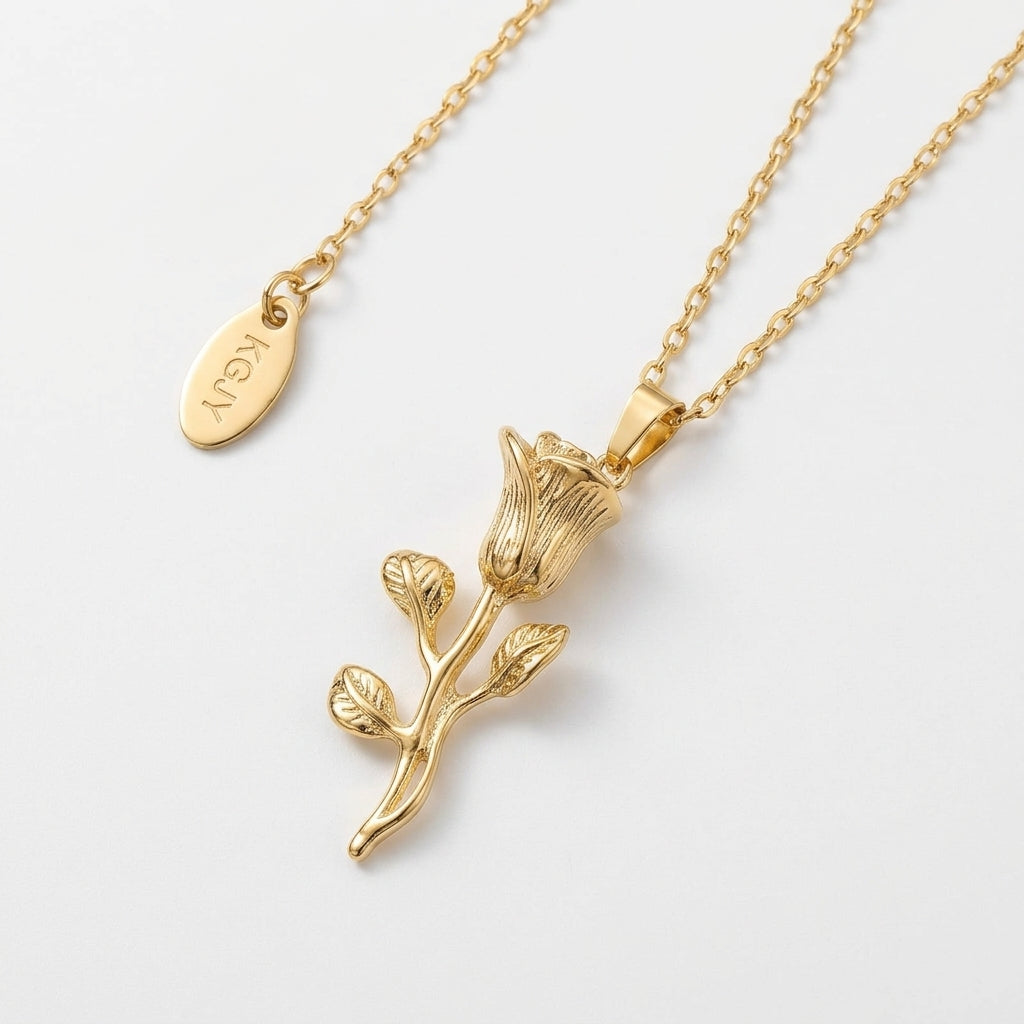Golden Rose – Collier Rose Dorée