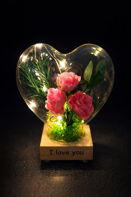 Rose Coeur — Rose Éternelle Lumineuse