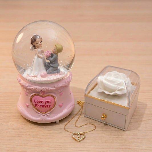 Pack Sweet Love – Boule à Neige & Collier