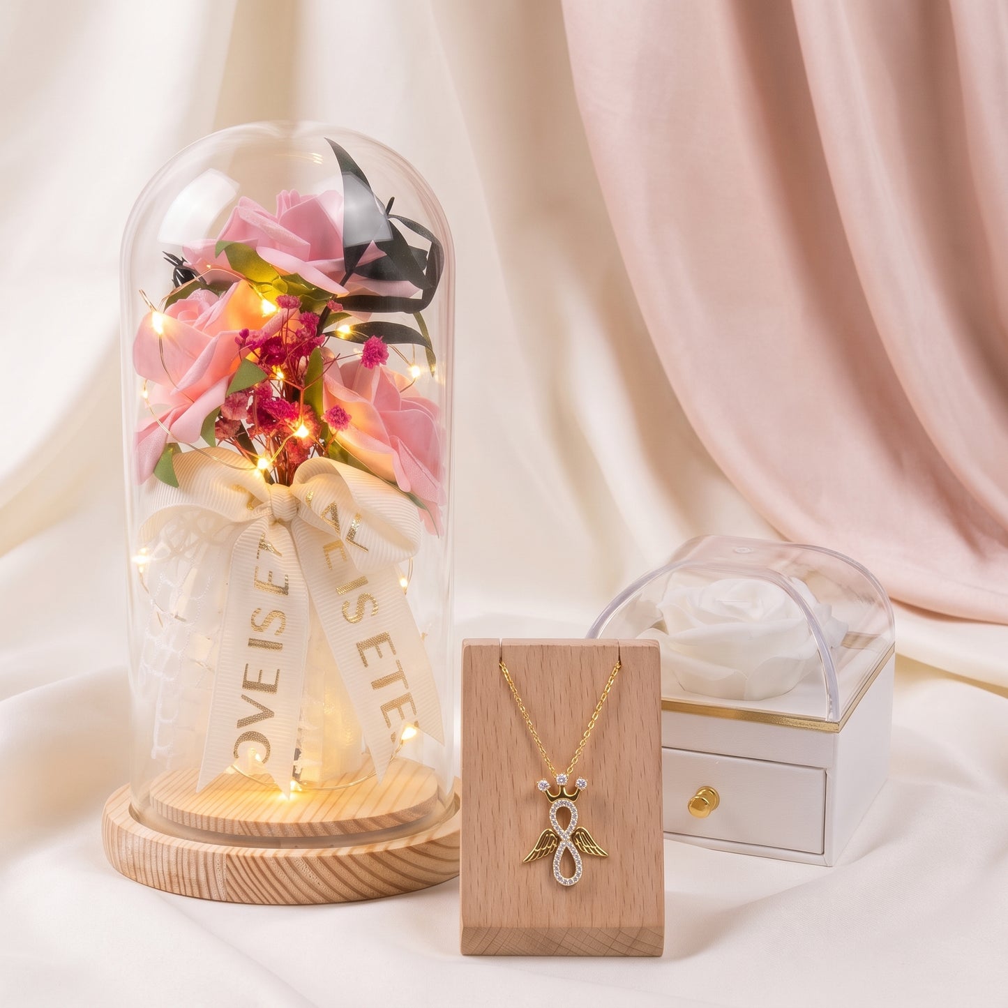 Pack Love Éternelle – Rose & Collier