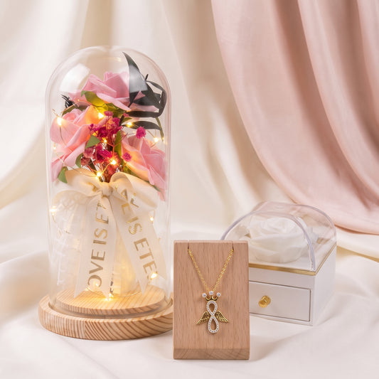 Pack Love Éternelle – Rose & Collier