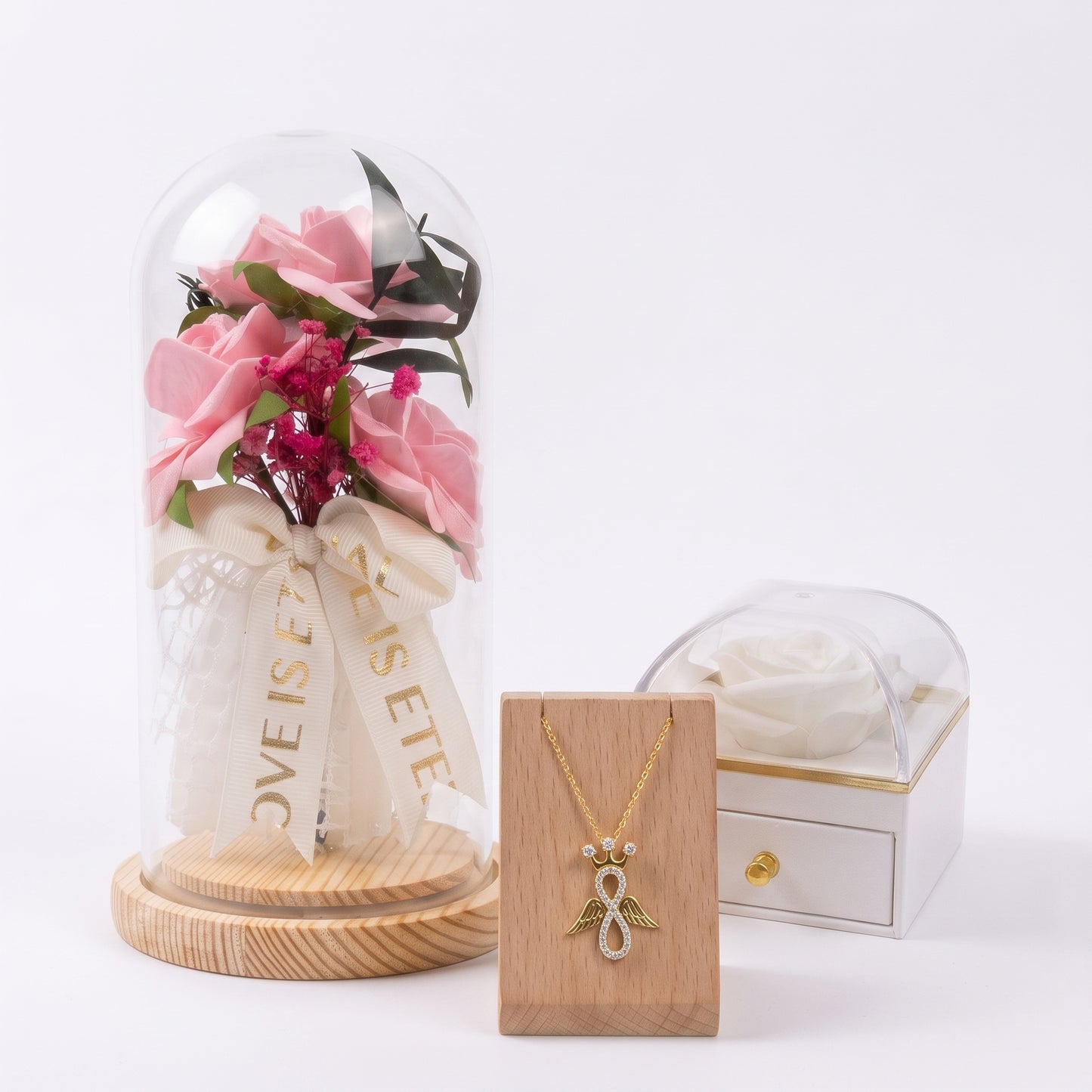 Pack Love Éternelle – Rose & Collier