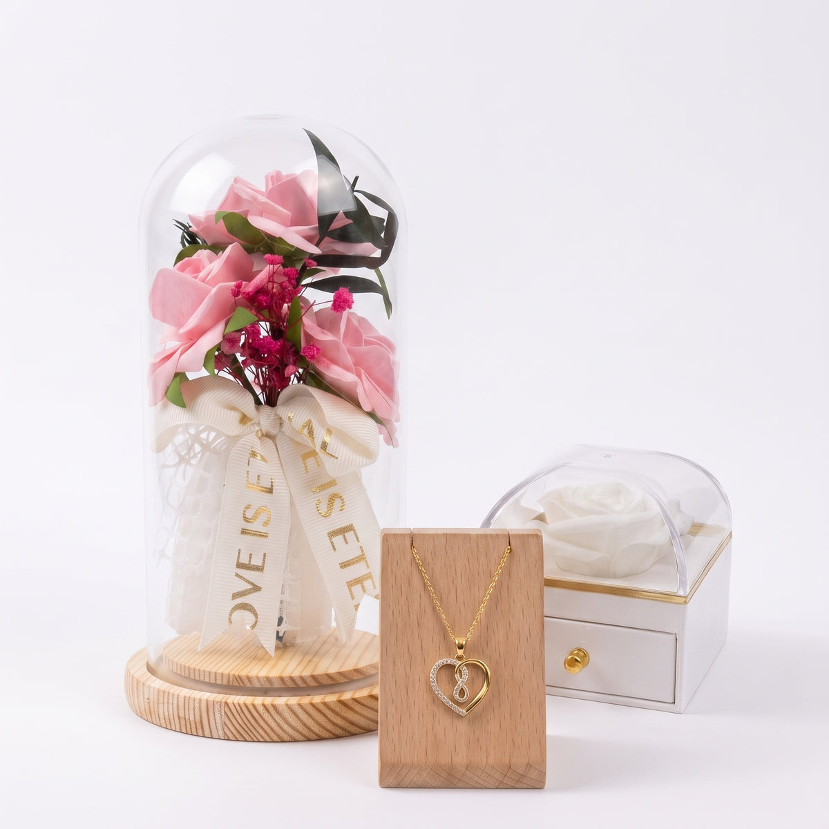 Pack Love Éternelle – Rose & Collier