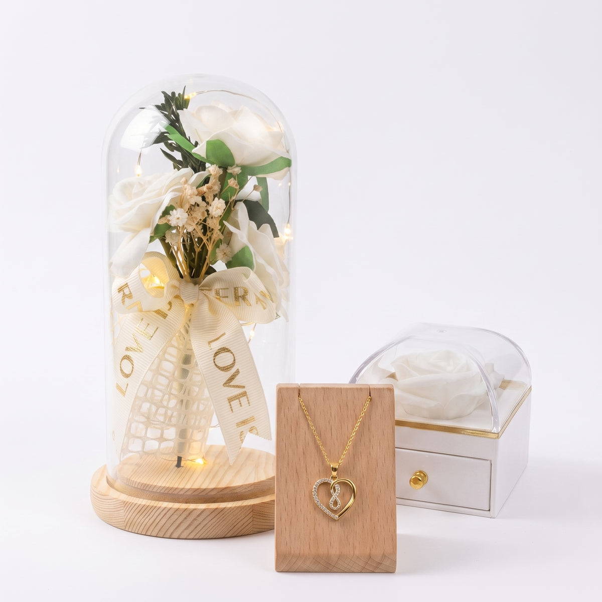 Pack Love Éternelle – Rose & Collier