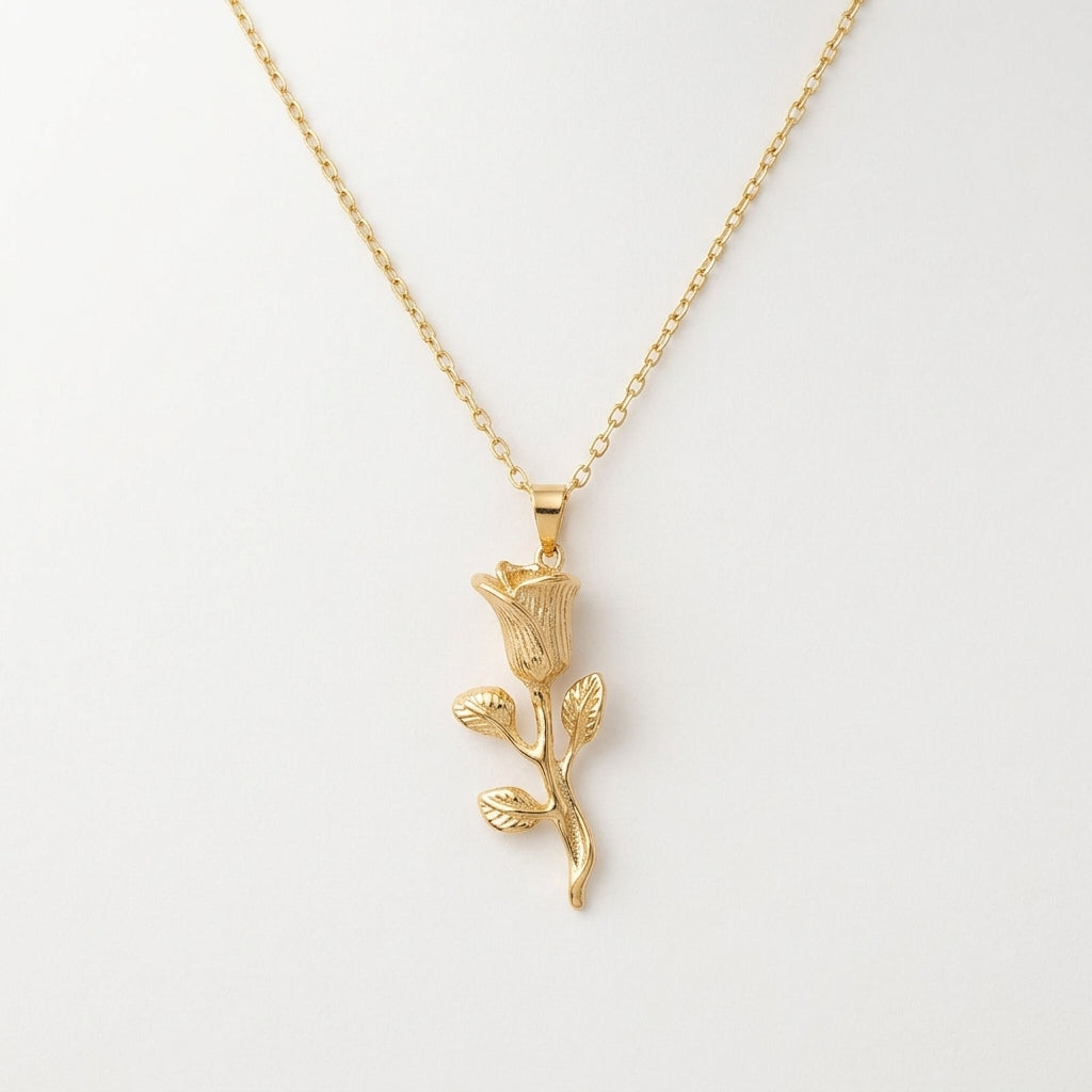 Golden Rose – Collier Rose Dorée