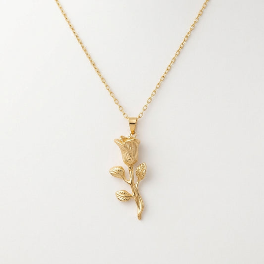 Golden Rose – Collier Rose Dorée