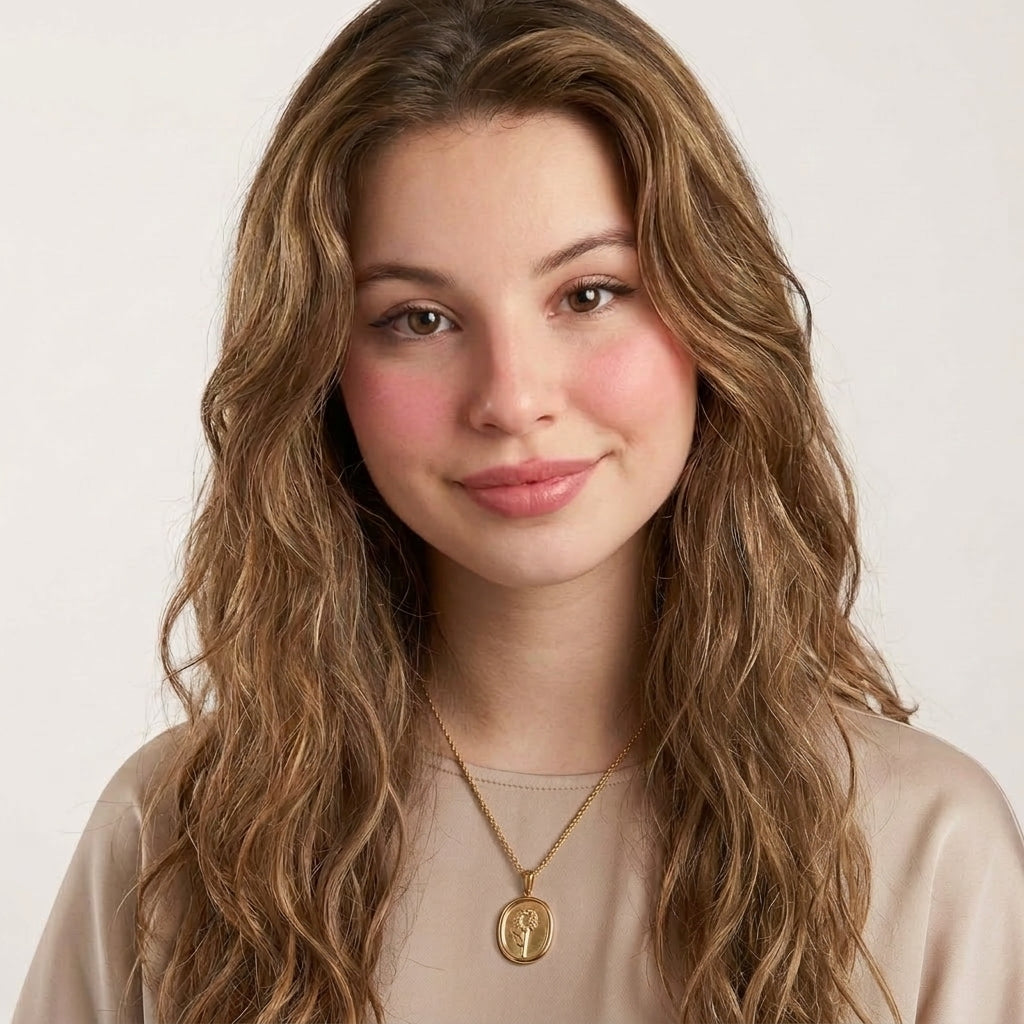 Golden Bloom – Collier Doré Floral