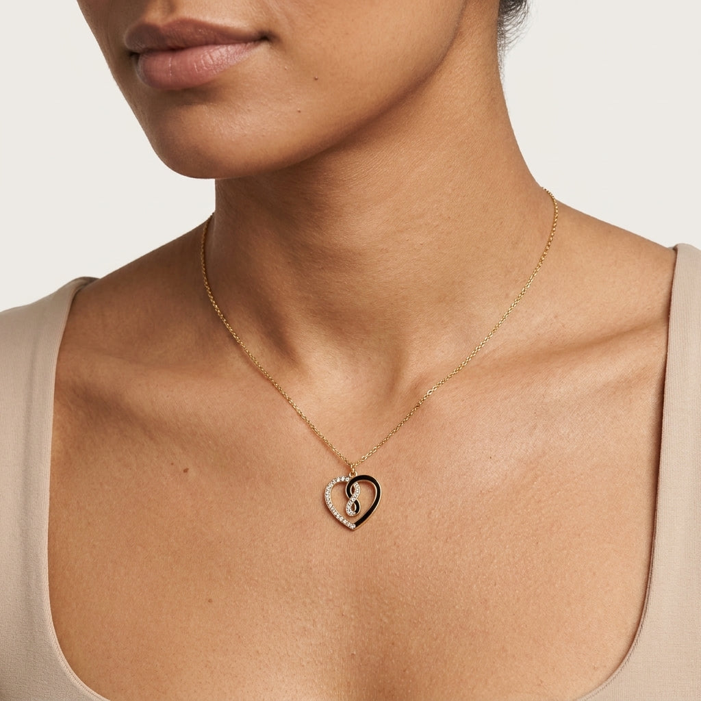 Collier Dualité d'Amour – Coffret Rose Blanche