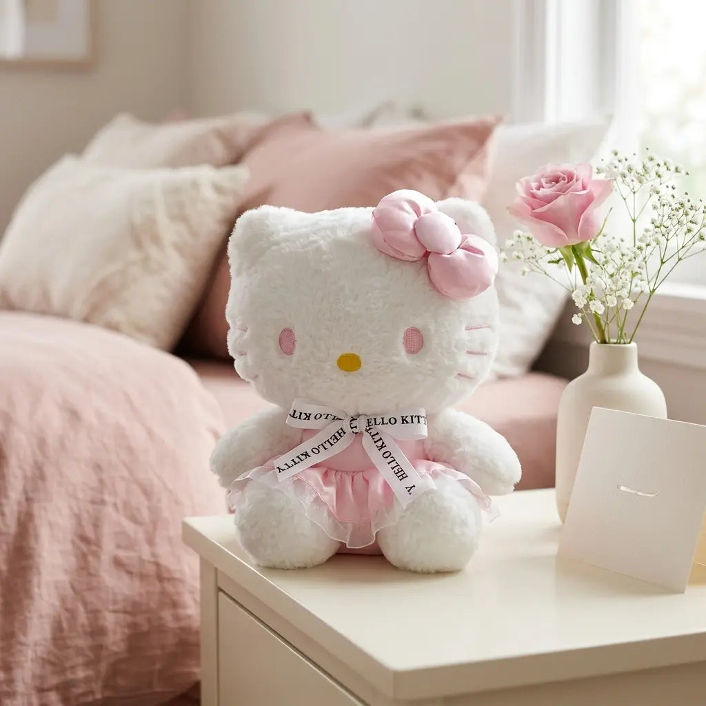 Hello Kitty – Peluche Élégante Rose